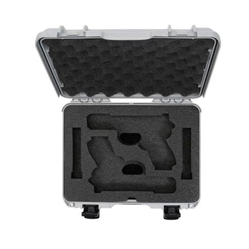 NANUK 910 2 UP GUN CASE FOR GLOCK - Silver 