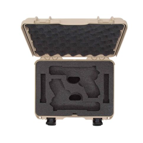 NANUK 910 2 UP GUN CASE FOR GLOCK - Tan 
